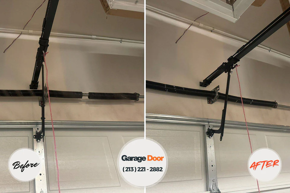 Before and after: garage door repair North Little Rock, AR